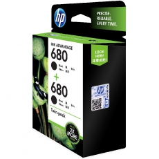 HP 680 黑色原装 Ink Advantage 墨盒（两件装）X4E79AA