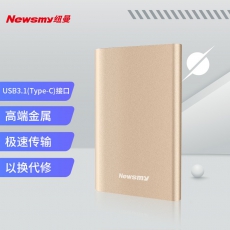 纽曼（Newsmy）500GB 移动硬盘 明月金属系列 USB3.1 2.5英寸 祥云金 118M/S