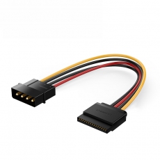 绿联 10345 SATA3.0高速硬盘电源数据连接线 4pin转15pin