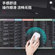 得力 (deli) 83004 锁边加厚快捷键大全大号鼠标垫 800*300*3mm