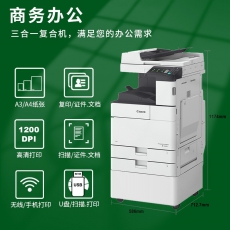 佳能（Canon）iR 2625复印机一体机A3黑白商务办公复合机（全自动双面复印无线有线打印扫描） 主机+选配机柜 2625官方标配（双面输稿器 双面器 双层纸盒）